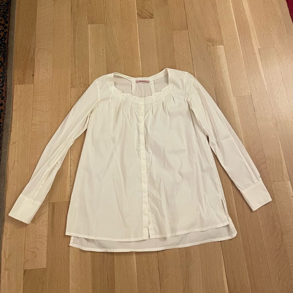 Beautiful white buttoned blouse